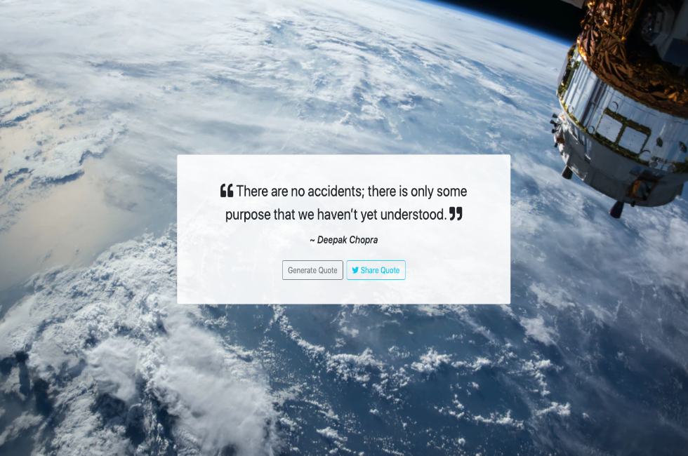 A screenshot of the quote generator.